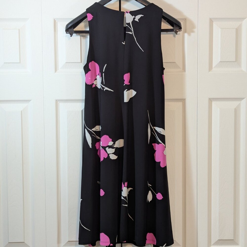 Lauren Ralph Lauren Womens Sleeveless Dress Black Floral - Size 6
